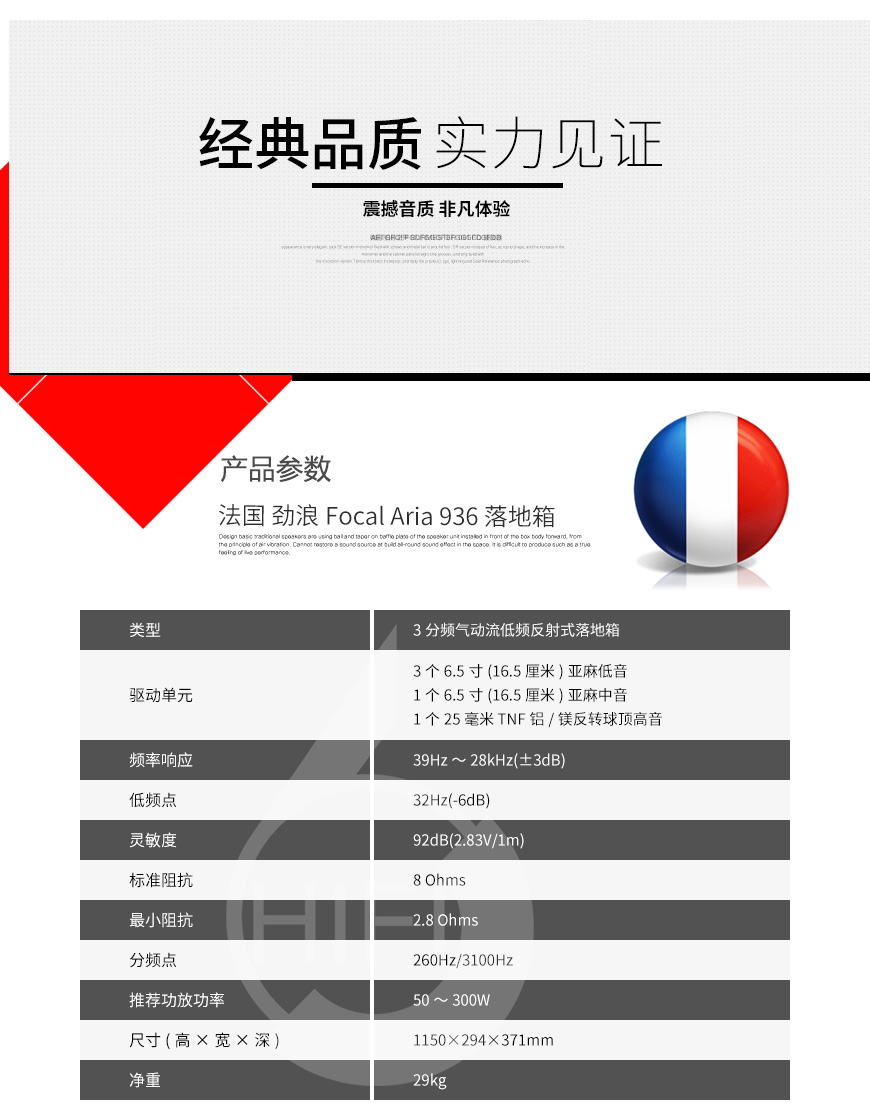 劲浪Aria 936,Focal Aria 936,劲浪音箱