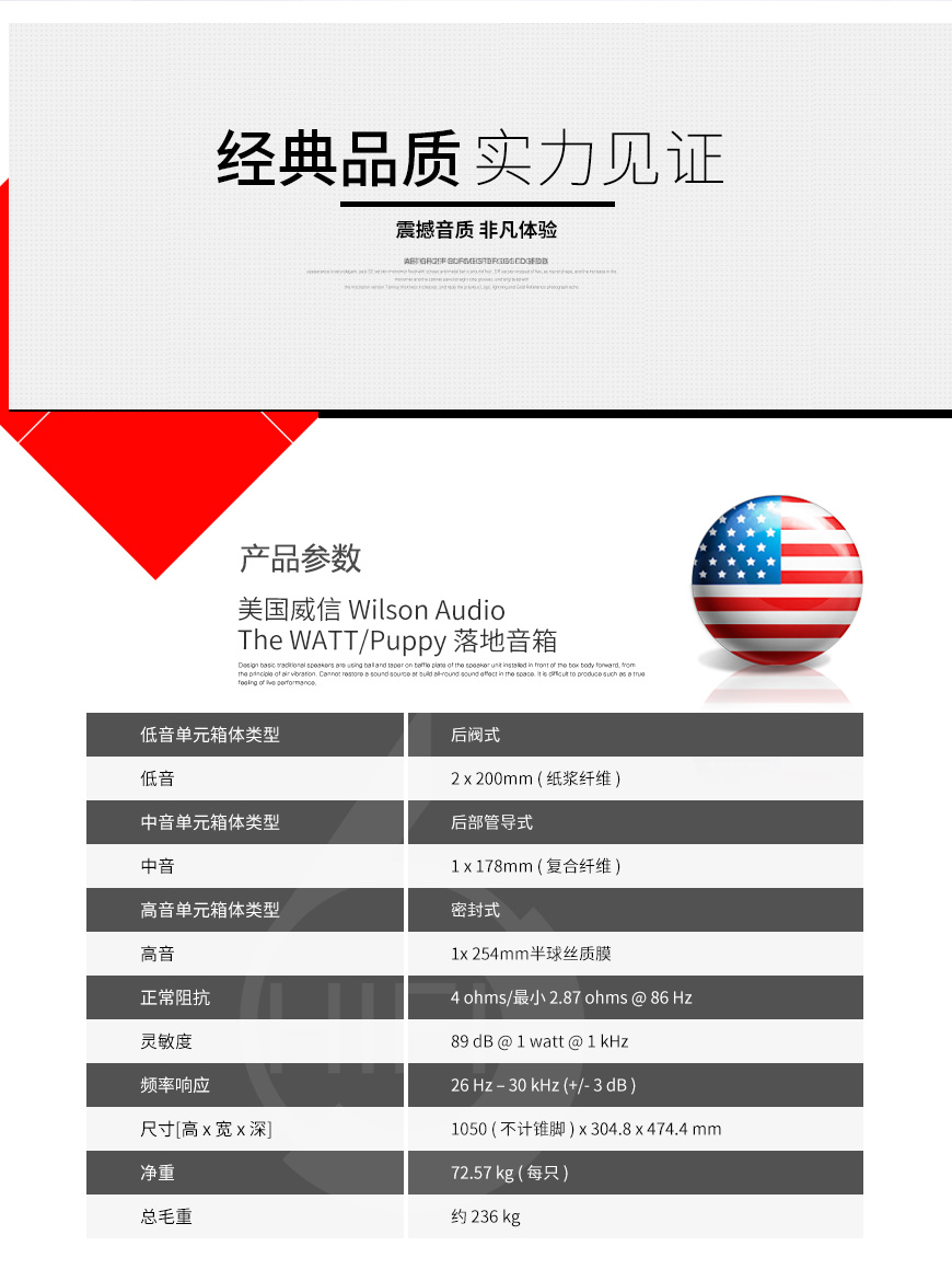 威信 Wilson Audio, Wilson Audio WATT/Puppy 50周年纪念版 落地音箱